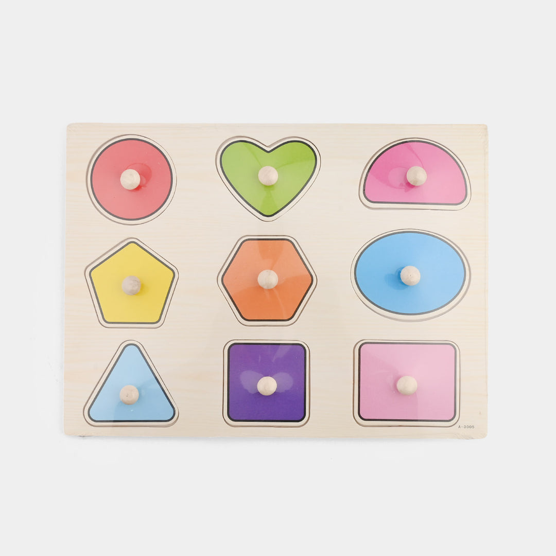 Wooden Shapes Board Puzzle - Multicolor