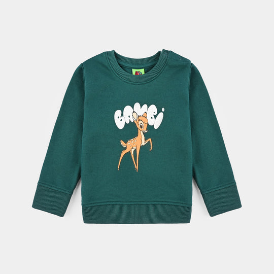 Infant Girls Fleece Sweatshirt Bambi-Green