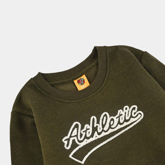 Boys Cotton Interlock Sweatshirt ATHLETIC-Green