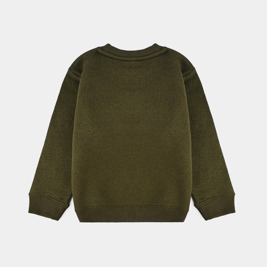 Boys Cotton Interlock Sweatshirt ATHLETIC-Green