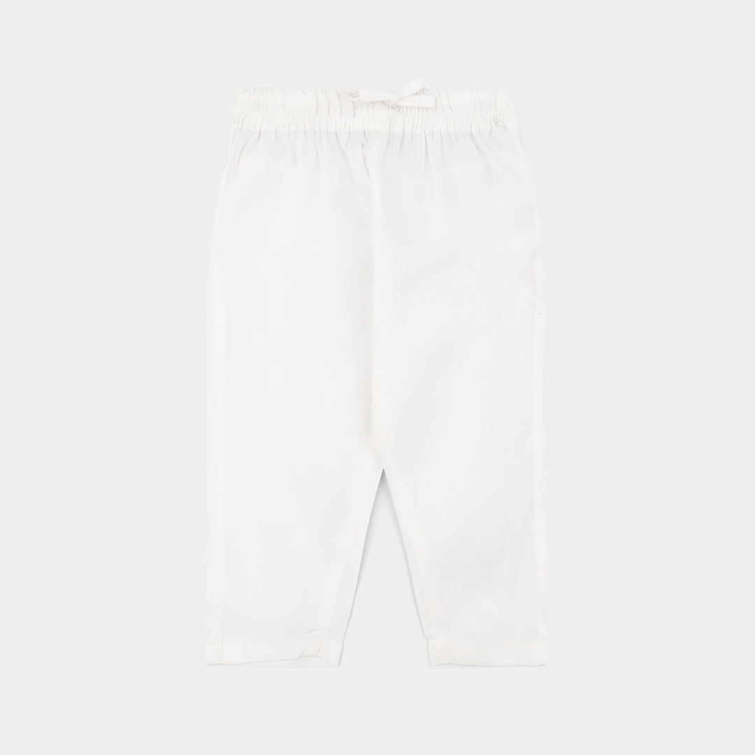 Infant Boys Poly Viscose Pajama-White