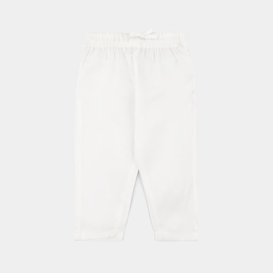 Infant Boys Poly Viscose Pajama-White