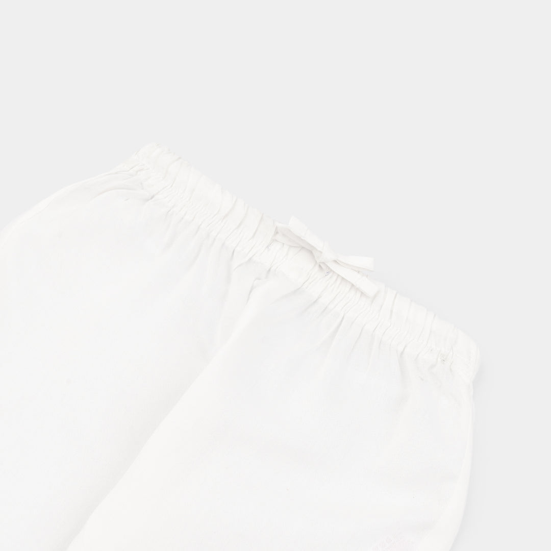 Infant Boys Poly Viscose Pajama-White