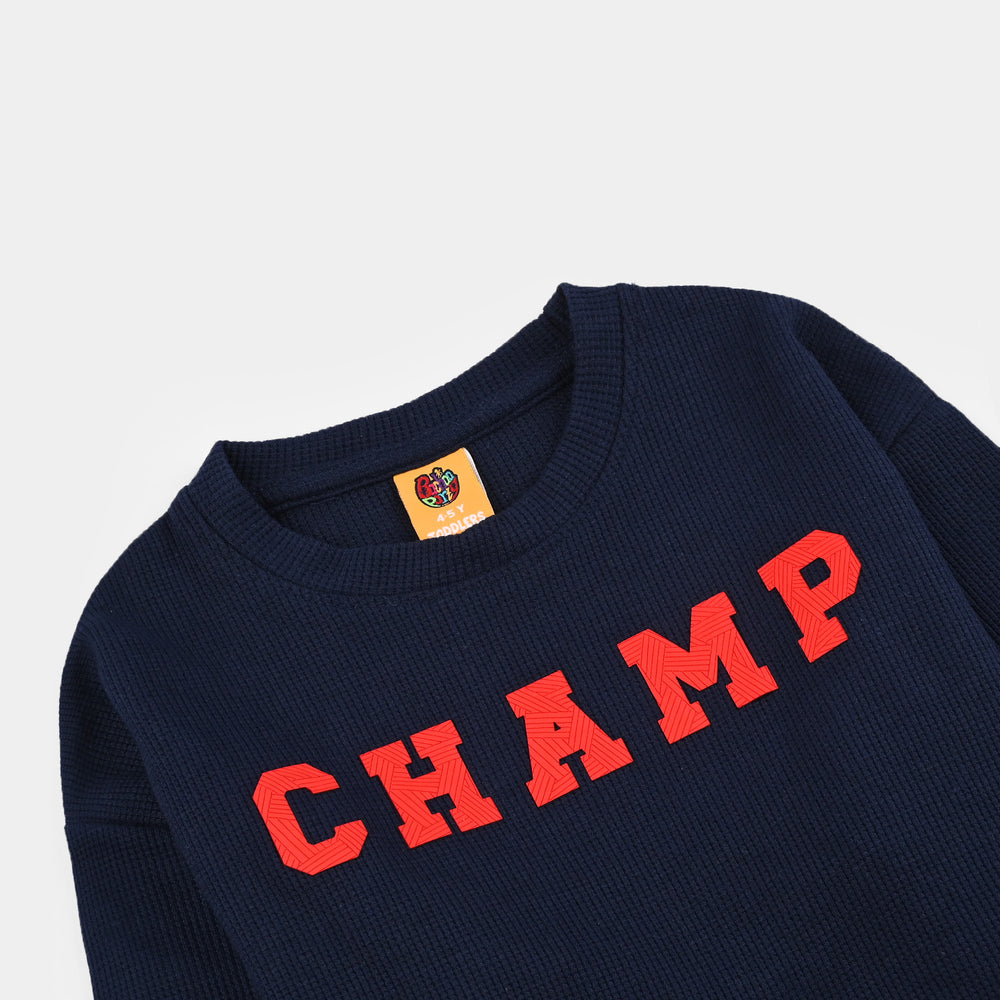 Boys Thermal Sweatshirt Champ-NAVY