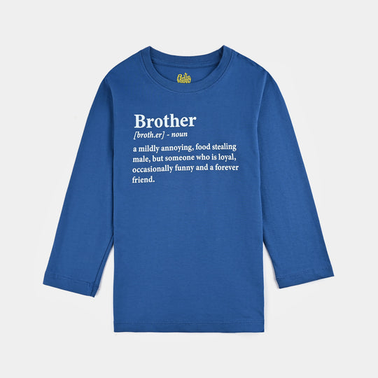 Boys Jersey/Terry T-Shirt F/S Brother-C.Blue
