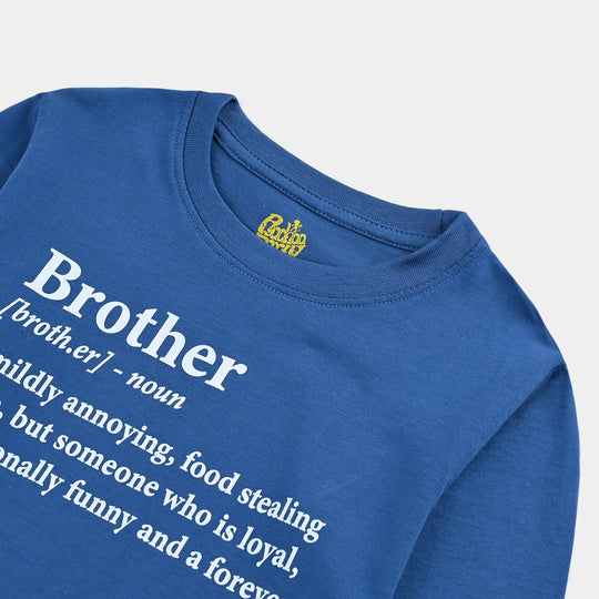 Boys Jersey/Terry T-Shirt F/S Brother-C.Blue