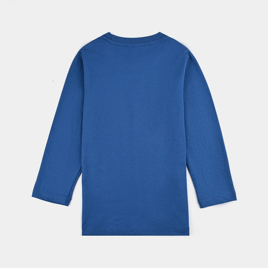 Boys Jersey/Terry T-Shirt F/S Brother-C.Blue