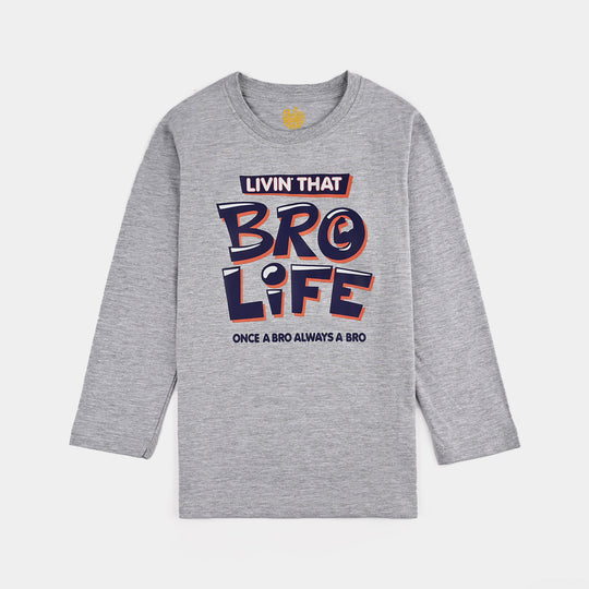 Boys Jersey/Terry T-Shirt F/S Bro Life