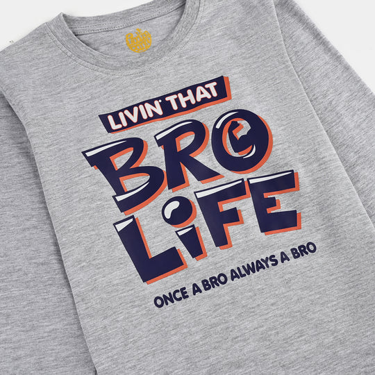 Boys Jersey/Terry T-Shirt F/S Bro Life