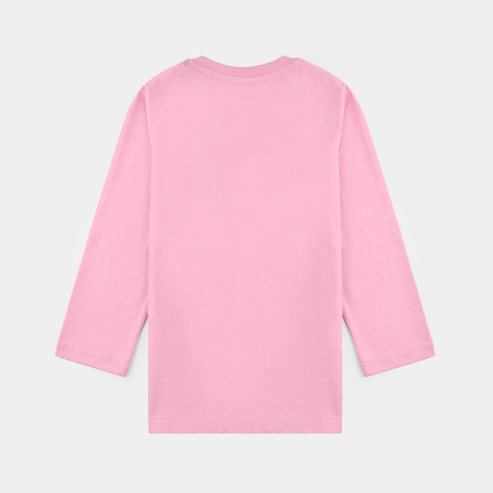Girls Jersey/Terry T-Shirt F/S Super Niece-Prism Pink