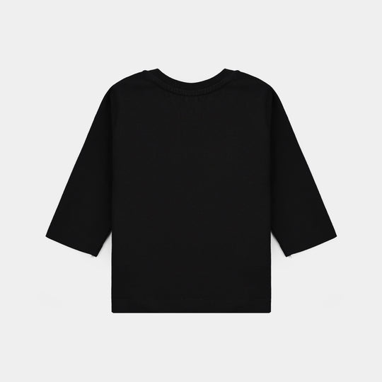 Infant Boys Jersey/Terry T-Shirt Cousins Crew-BLACK