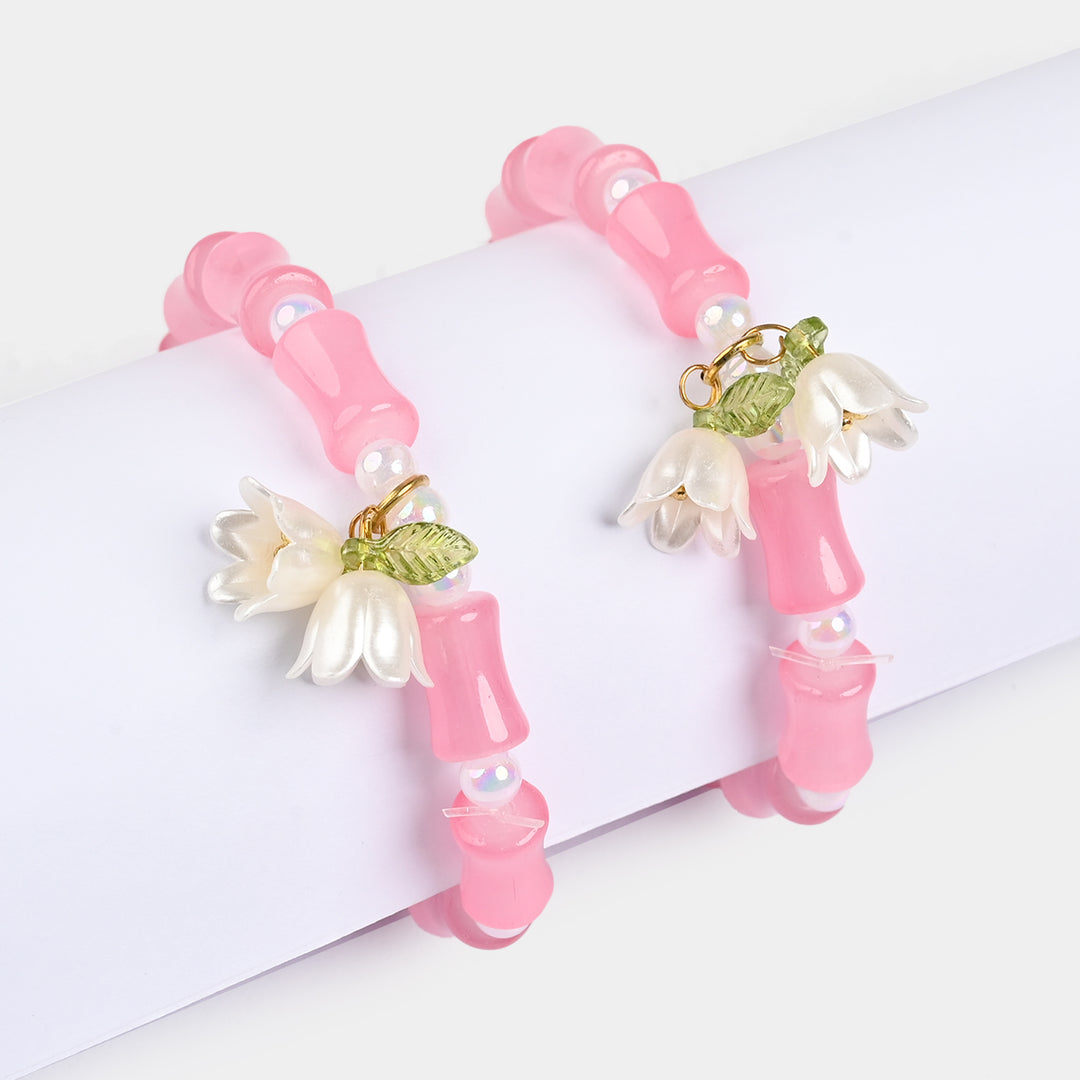Fancy Crystal Beaded Bracelet for Girls