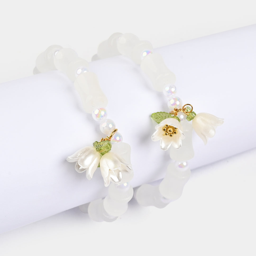 Fancy Crystal Beaded Bracelet for Girls