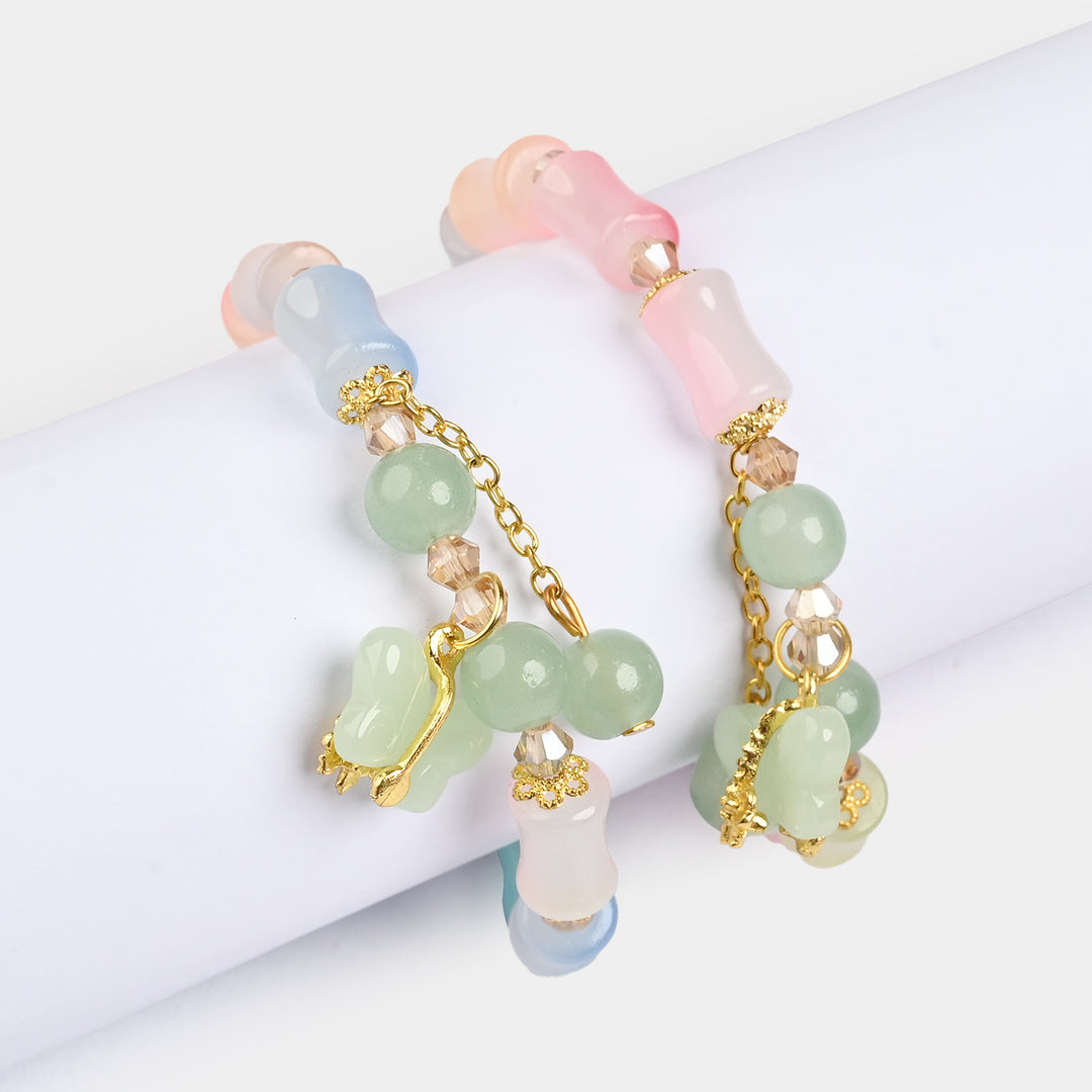 Fancy Crystal Beaded Bracelet for Girls