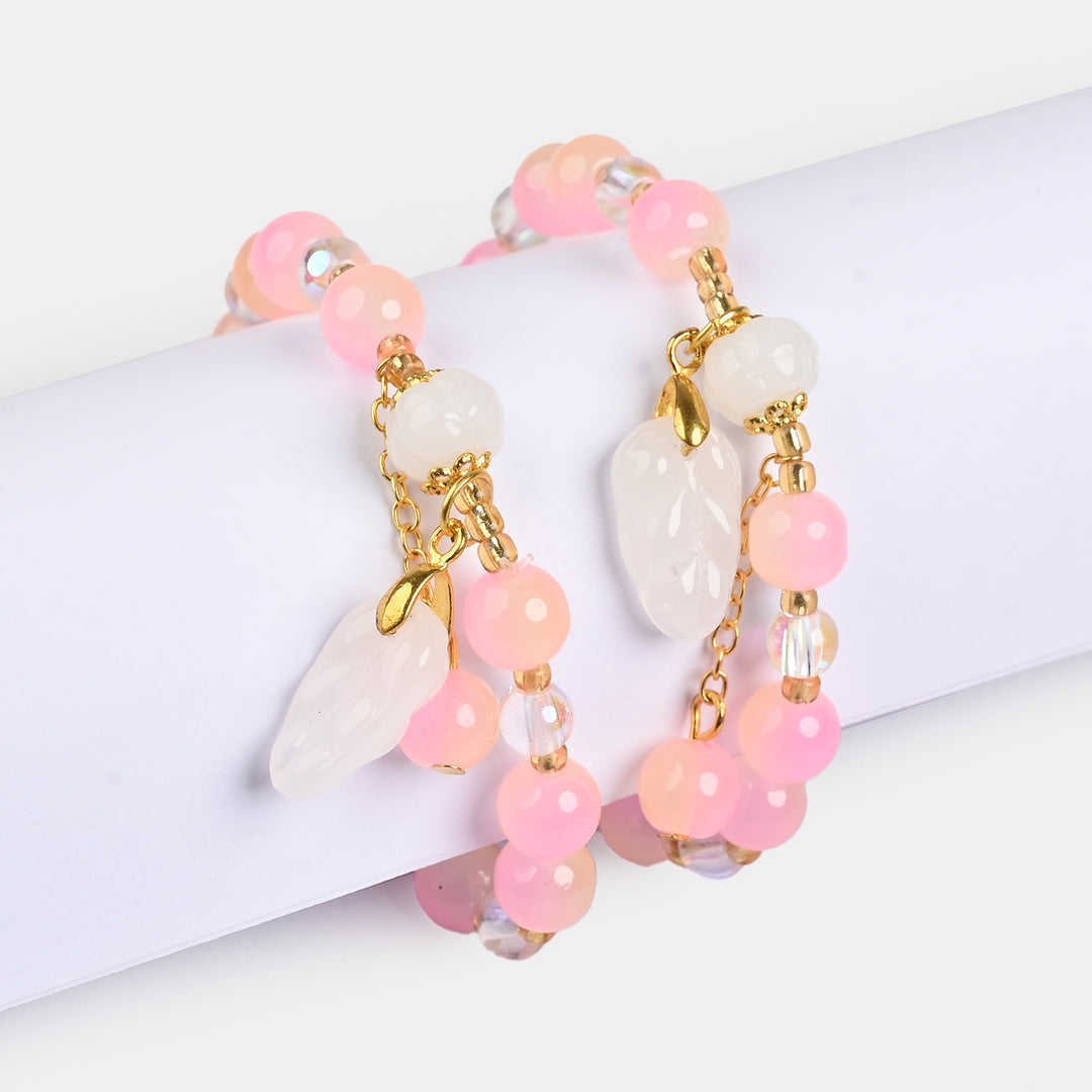 Fancy Crystal Beaded Bracelet for Girls