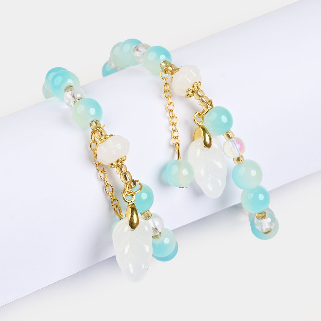 Fancy Crystal Beaded Bracelet for Girls