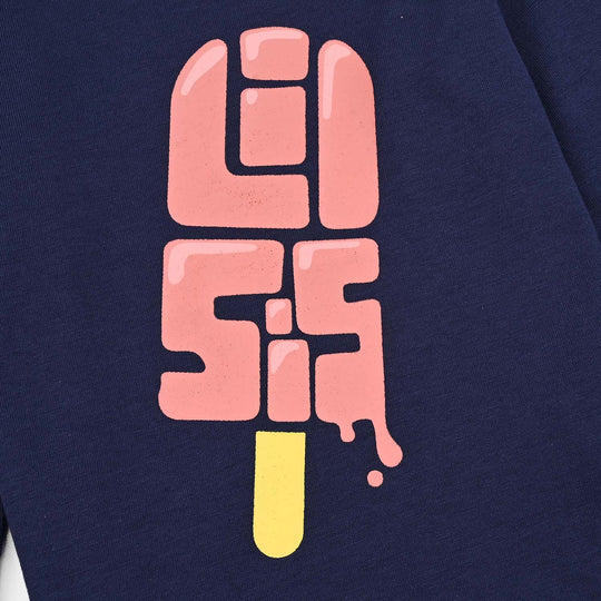 Infant Girls Jersey/Terry T-Shirt F/S Lil SIS-PURPLE