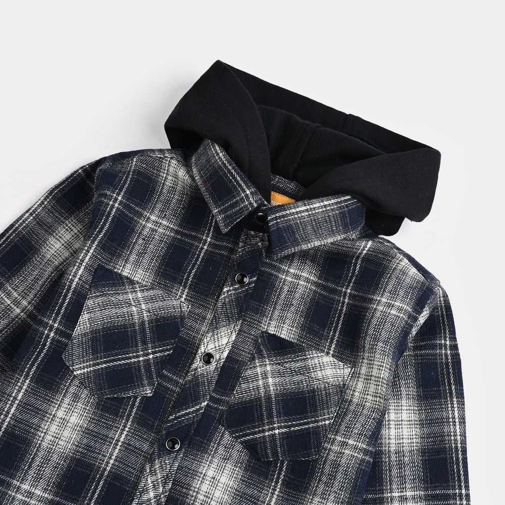 Boys Yarn Dyed Shirt (Amazing Day) - Black Check