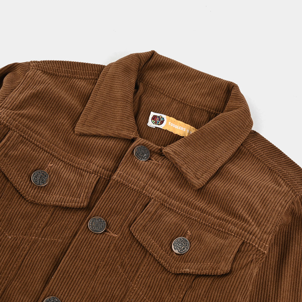 Boys Corduroy Woven Jacket Straight-Brown