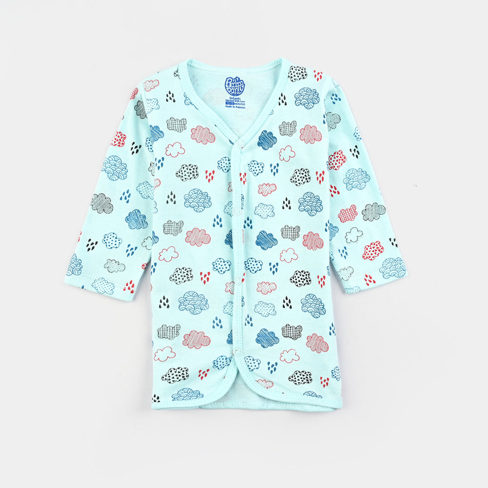 Infant Unisex Night Suit 3Pcs Set-Blue