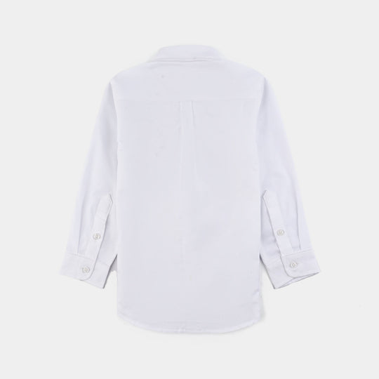 Boys Oxford Shirt (Tennis Club)-White