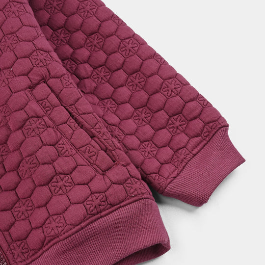 Girls Quilted Jacket Flower-Purple