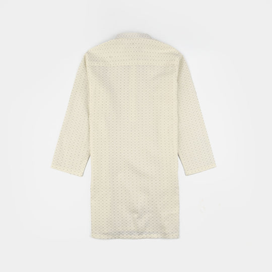 Boys Poly Viscose Kurta Pajama (Elegant)-Cream