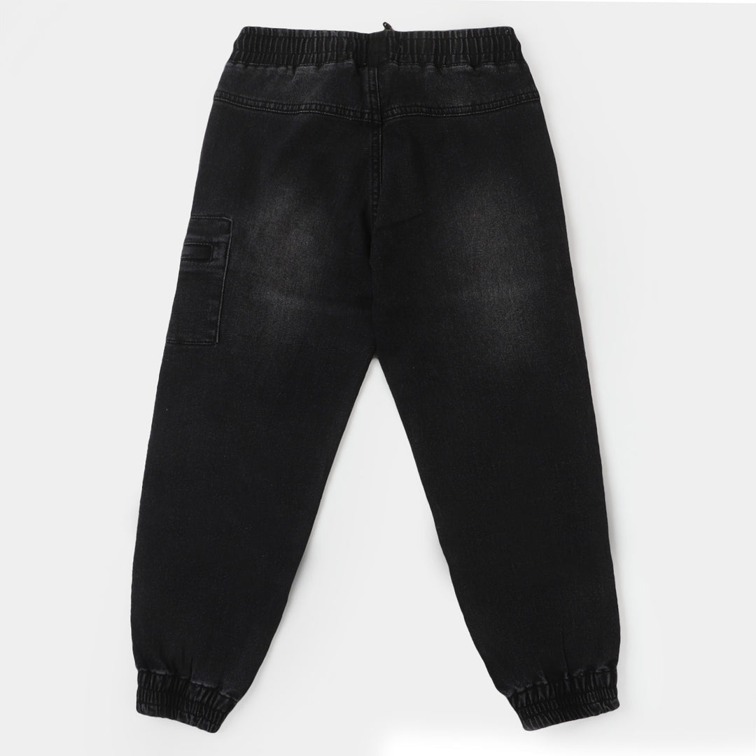 Boys Denim Pant Neon - BLACK