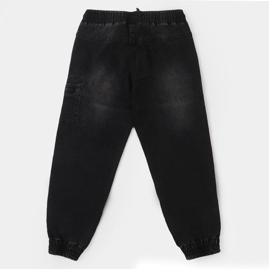 Boys Denim Pant Neon - BLACK