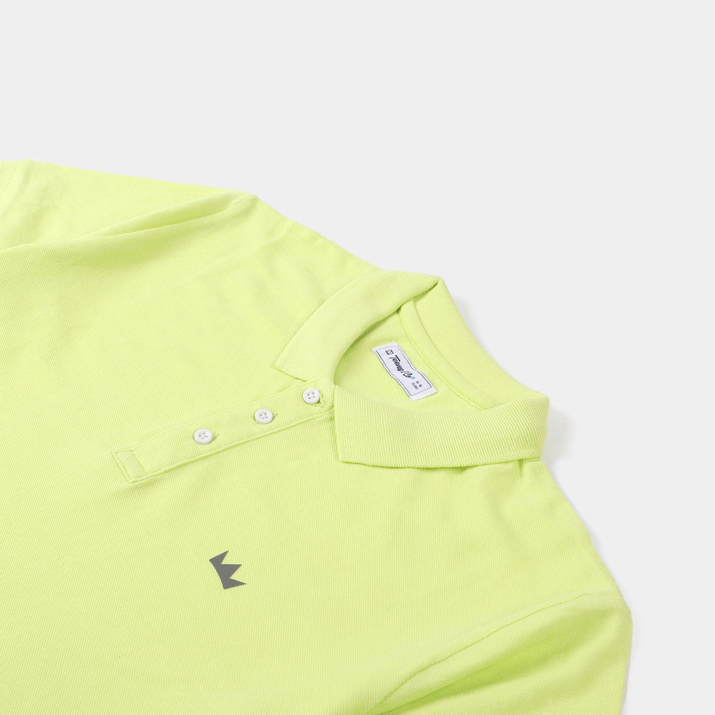 Teens Boys Cotton Polo T-shirt Basic - Sunny Lime