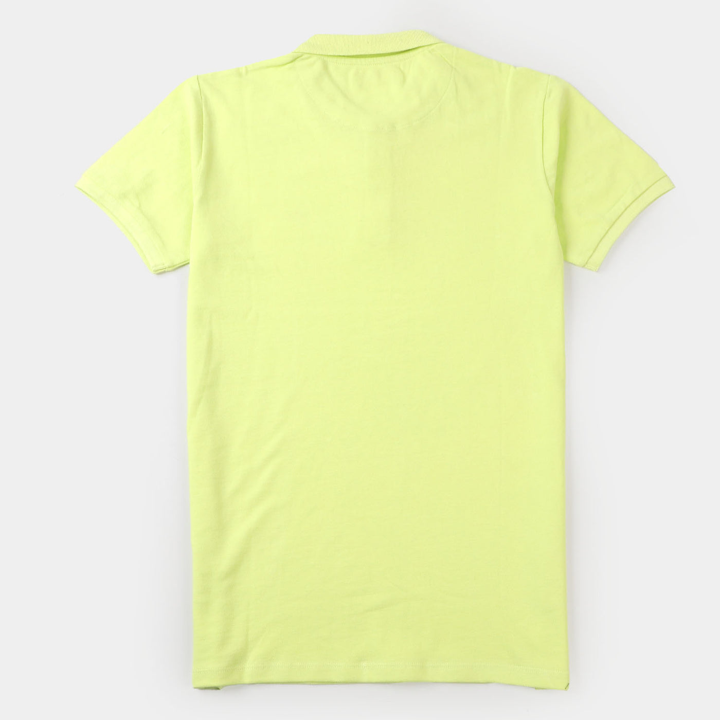 Teens Boys Cotton Polo T-shirt Basic - Sunny Lime