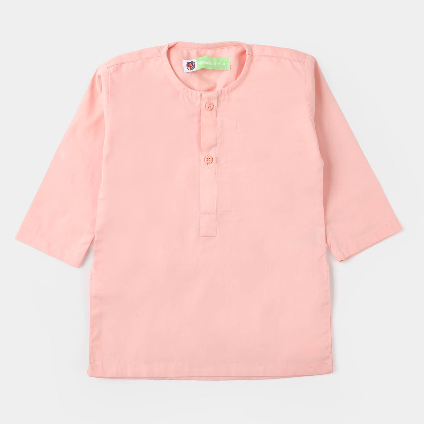 Infant Boys Cotton Basic Kurta - Pink