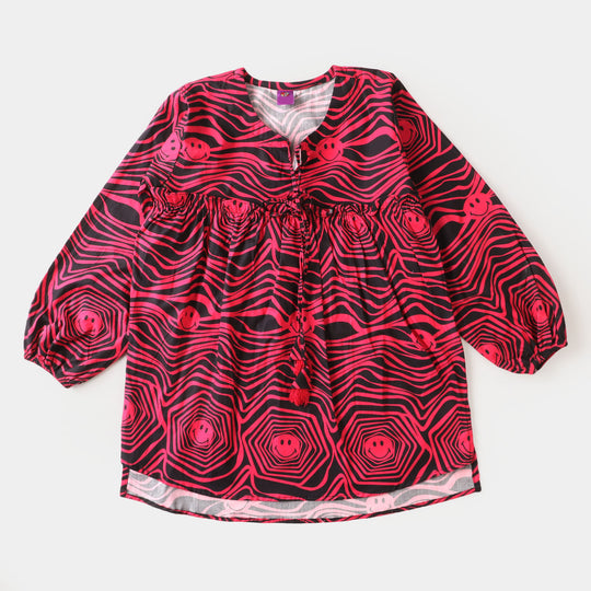 Teens Girls Cotton 2PC Suit - Magenta