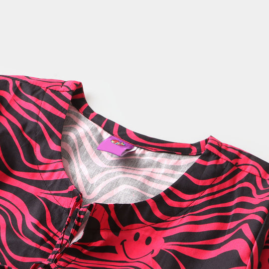 Teens Girls Cotton 2PC Suit - Magenta