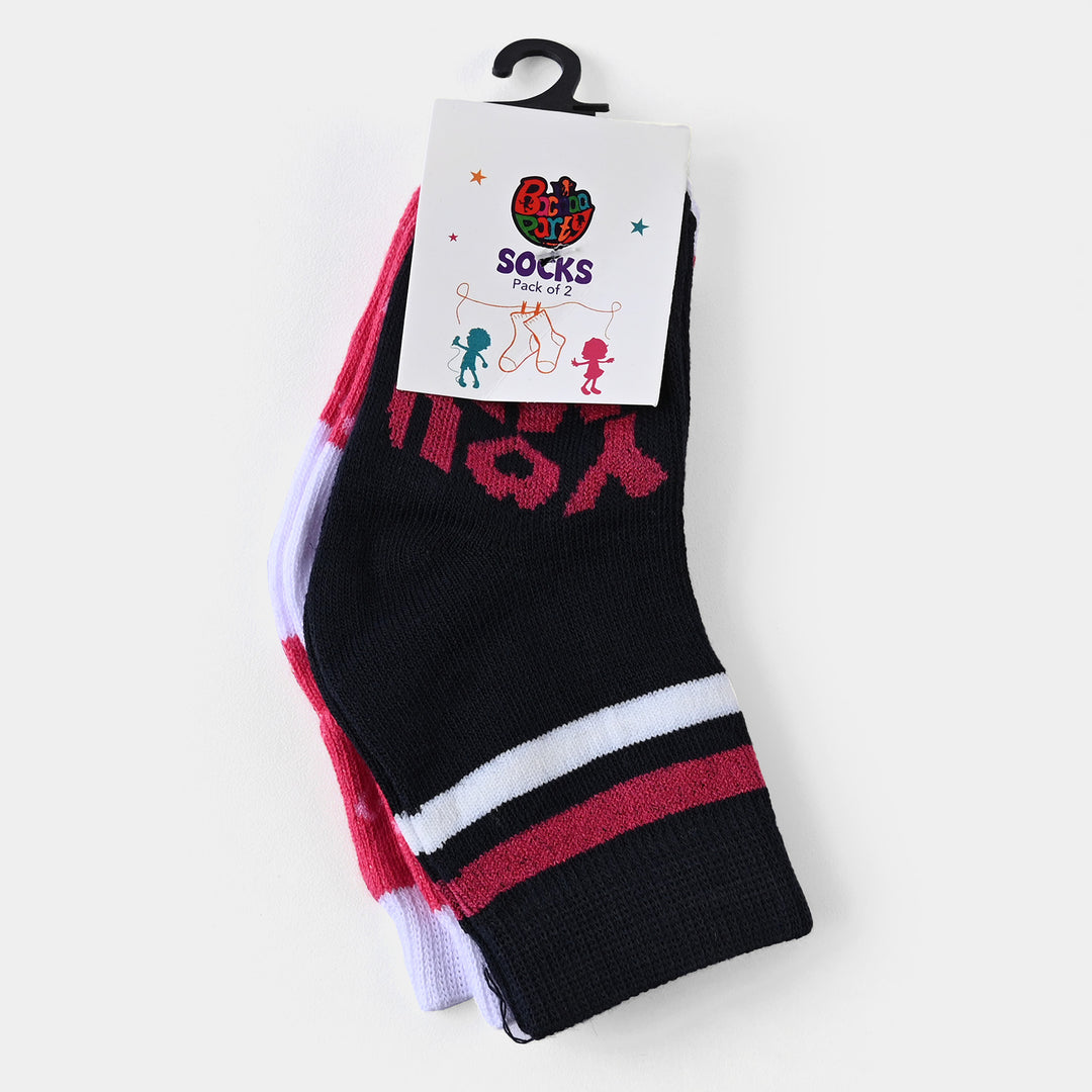 Infant Girls Socks Pack of 2 Love