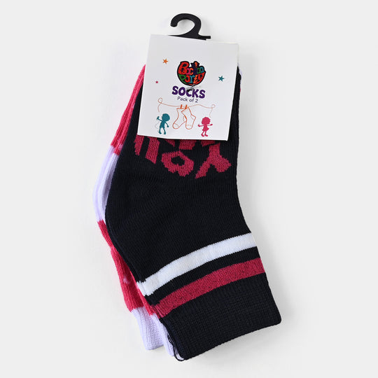 Infant Girls Socks Pack of 2 Love