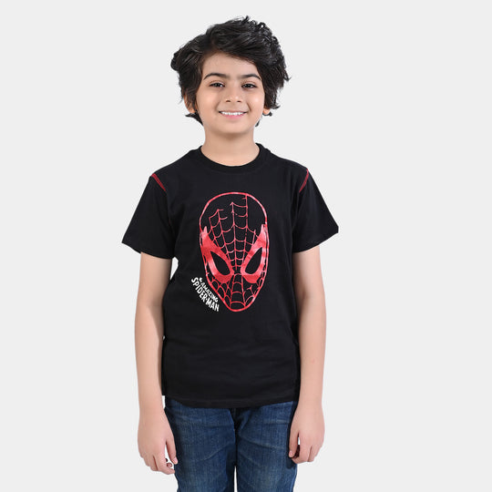 Boys Cotton Jersey T-Shirt H/S Character-BLACK