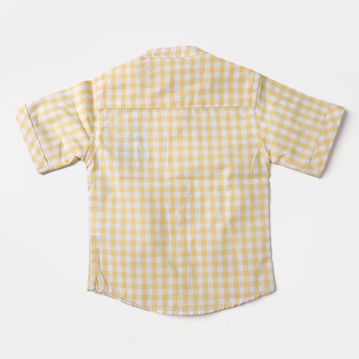 Infant Boys Yarn Dyed Casual Shirt Character -Yellow