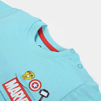 Infant Boys Cotton Jersey T-Shirt | T. Turquoise