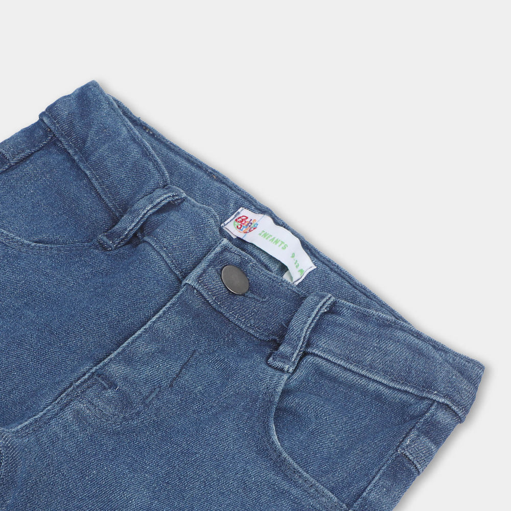 Infant Boy's Denim Stretch Pant Raw Some -Mid-Blue