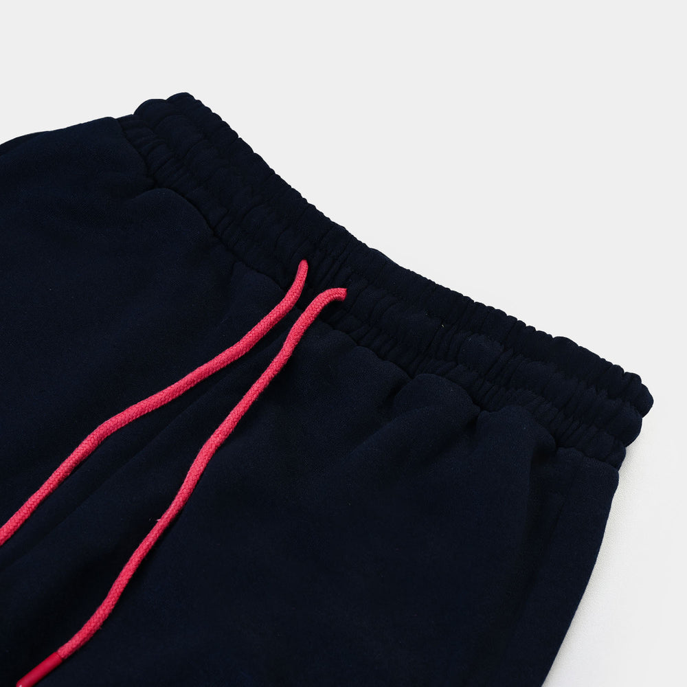 Teens Girls Fleece Knitted Trouser-NAVY
