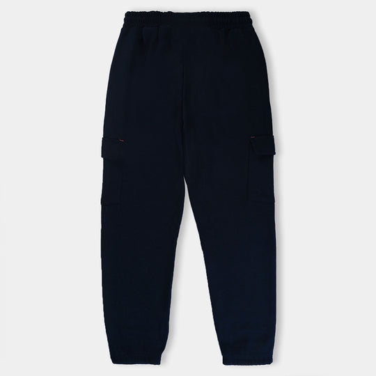 Teens Girls Fleece Knitted Trouser-NAVY