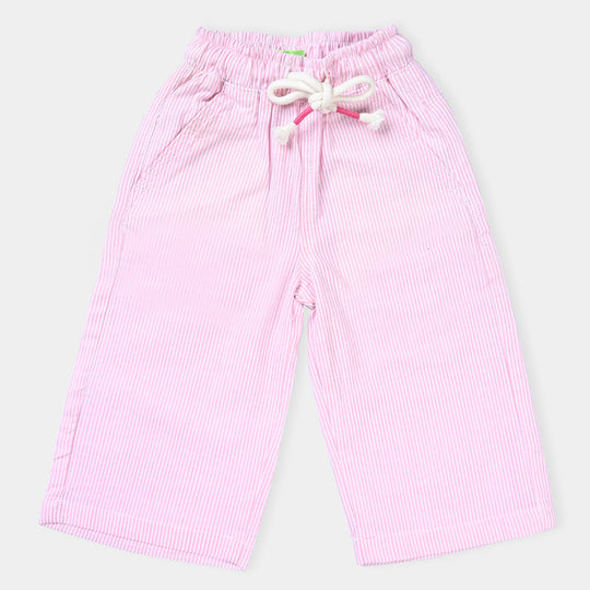 Infant Girls Cotton Pant Pin-Stripes | Pink