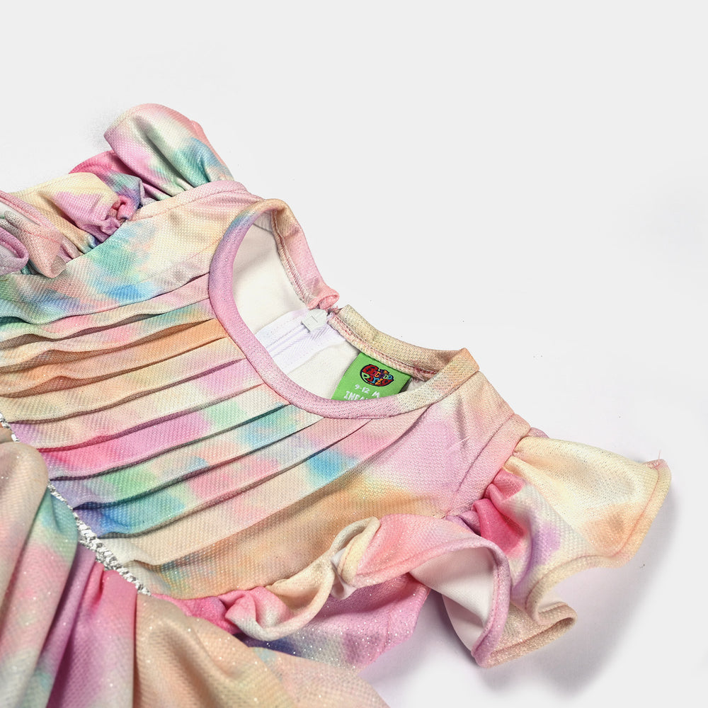 Infant Girls Shimmer Fancy Frock Rainbow-Multi