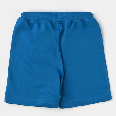 Infant Boys Cotton Terry Knitted Short-Blue