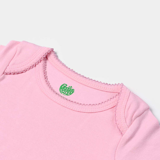 Pack Of 3 Infant Girls Cotton Interlock Rompers Basic