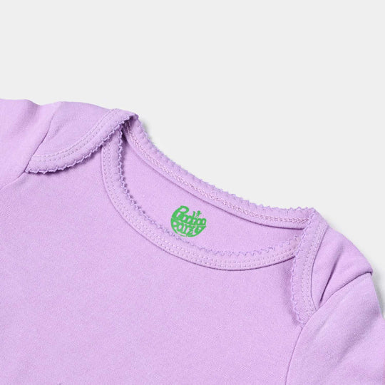 Pack Of 3 Infant Girls Cotton Interlock Rompers Basic