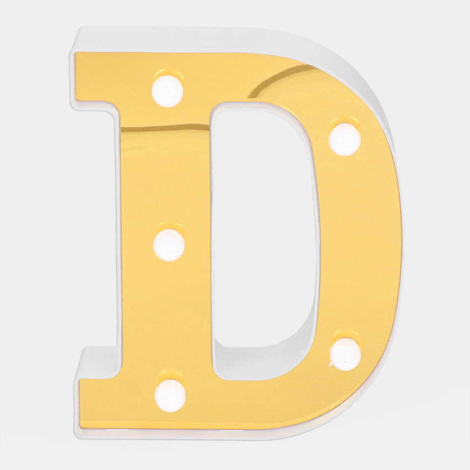 Decoration HB LED Light Golden "D"