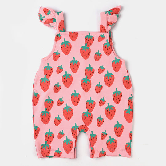 Infant Girls Cotton Jersey Knitted Suit Strawberry