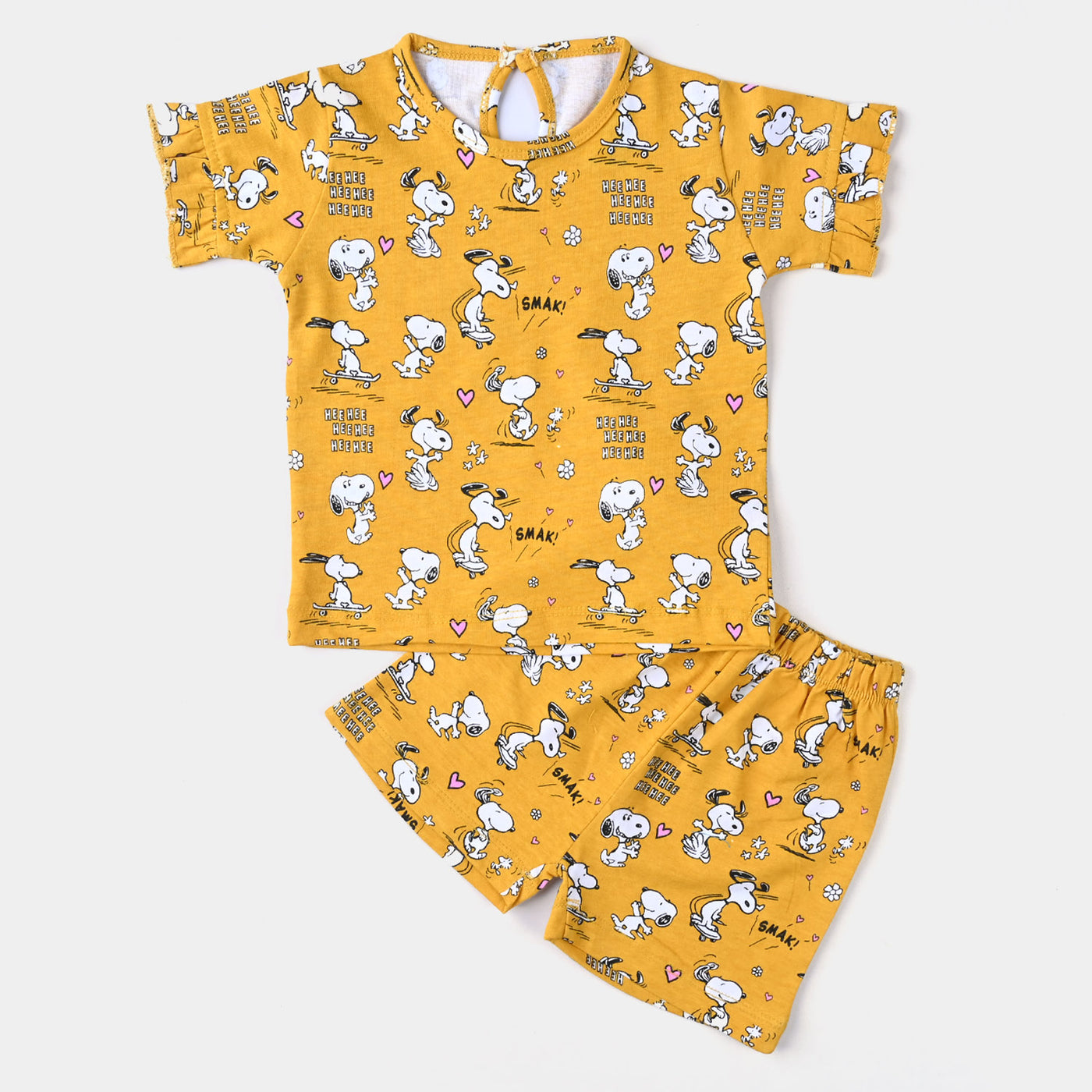 Infant Girls Cotton Jersey Knitted Suit Character -Yellow